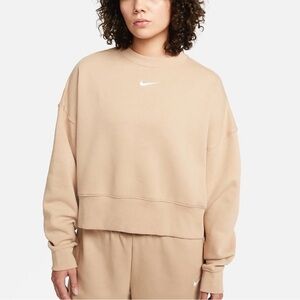 Tan Women’s Cropped Nike sweatshirt Size Medium